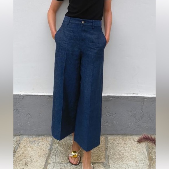 NWT zara linen pants size medium - Picture 2 of 11